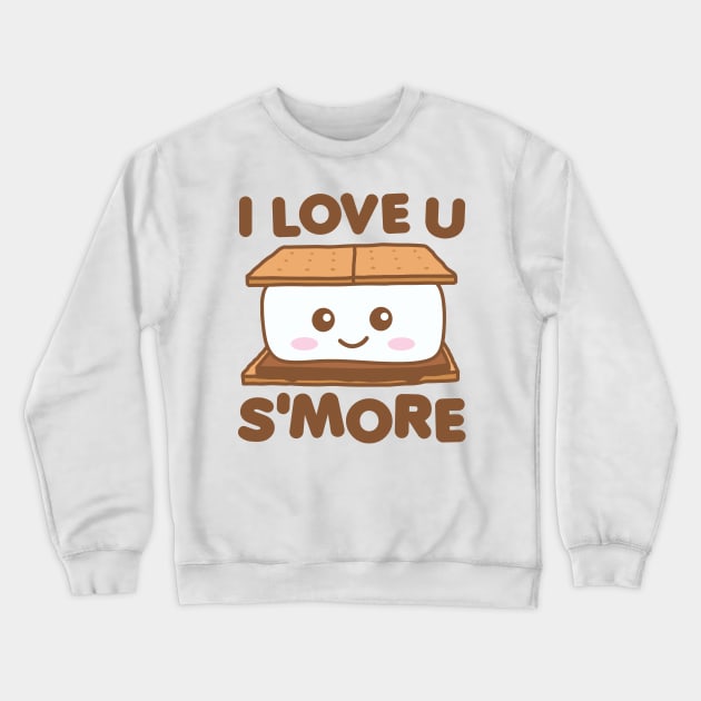 I Love You Smore Funny Camping S'more Pun Dark Crewneck Sweatshirt by DetourShirts